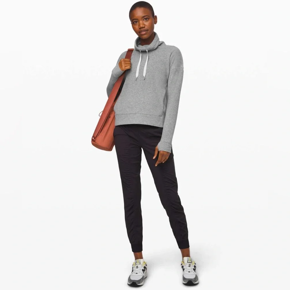 Lululemon Go Forward Fleece Pullover Heathered Core Light Gray Size 6 $108